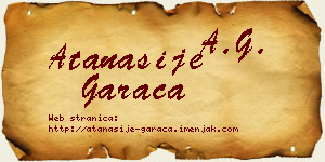 Atanasije Garača vizit kartica